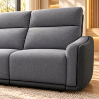 Momba 2 Seater Electric Recliner Lounge - Grey