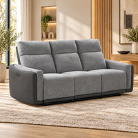 Momba 3 Seater Electric Recliner Lounge - Grey