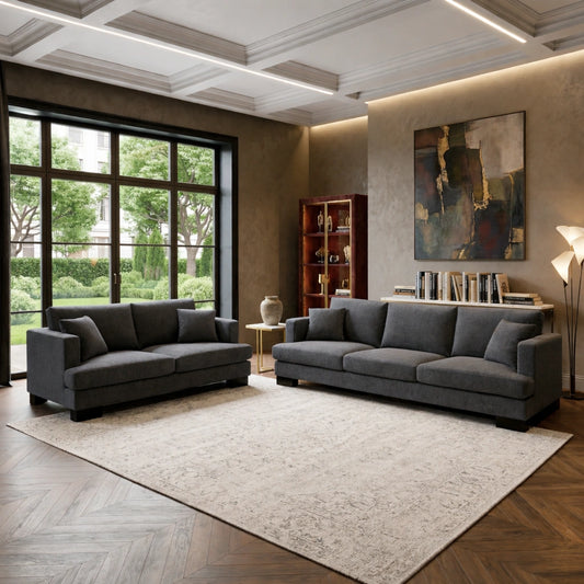 Montana 3+2 Seater Lounge Suite in Charcoal