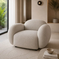 Neon 3 Seater Curved Sofa & Swivel Chair Set