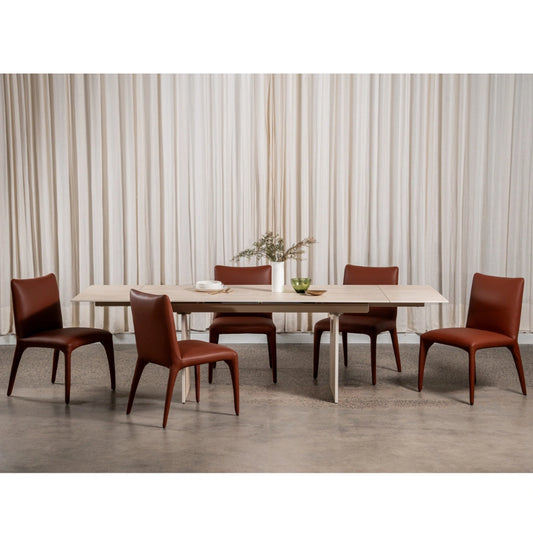 Nero 7 Piece Ceramic Extension Dining Suite