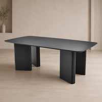Nova 2m Black Dining Table