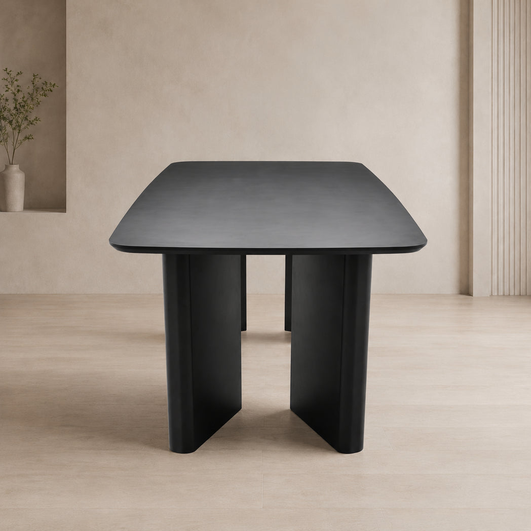 Nova 2m Black Dining Table