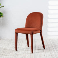 Onasis Mohair Dining Chair in Rust