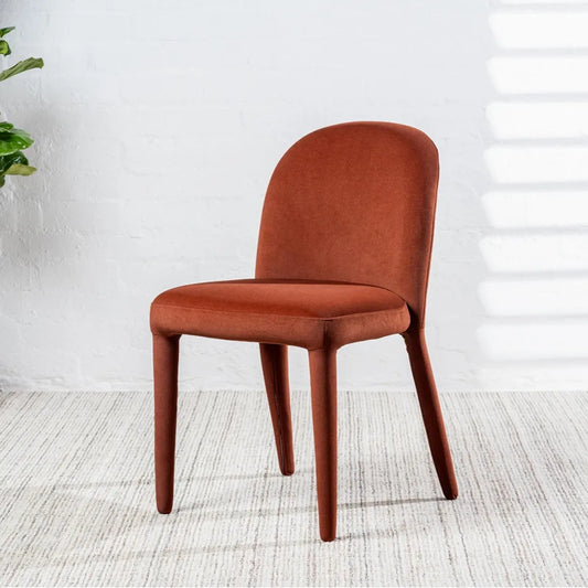 Onasis Mohair Dining Chair in Rust