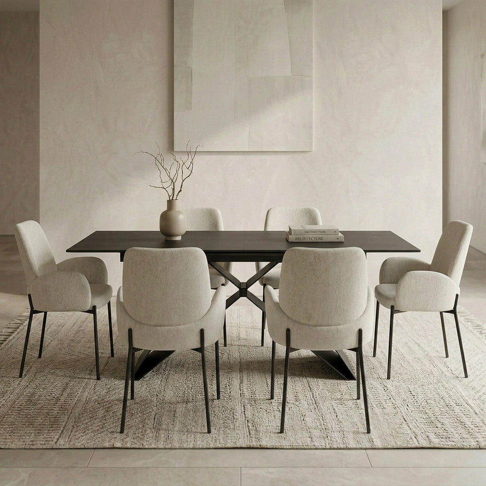 Otto 7 Piece Ceramic Extension  Dining Suite