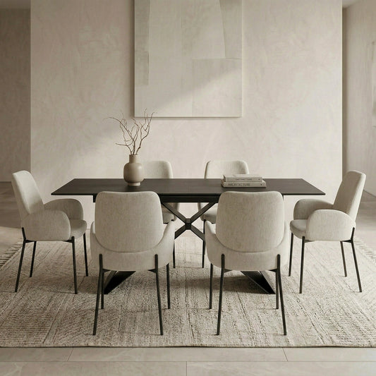Otto 7 Piece Ceramic Extension Dining Suite