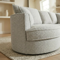 Penthouse 3 Seater Curved Chaise Sofa & Swivel Chair