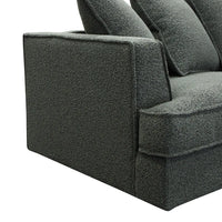 Penthouse 3 Seater Goose Feather Curved Chaise Sofa