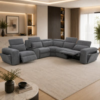Phoenix 5 Seater Modular Corner Electric Recliner Lounge Suite
