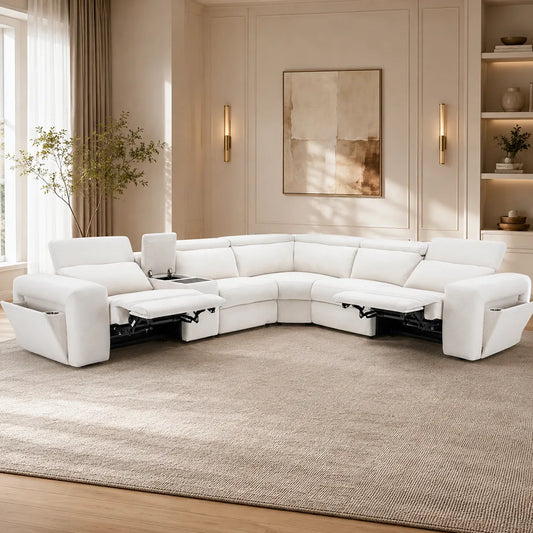 Phoenix 5 Seater Modular Corner Electric Recliner Sofa