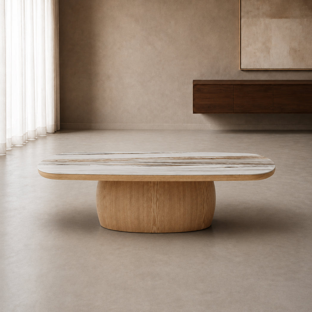 Ravelle 130cm Oval Ceramic Coffee Table