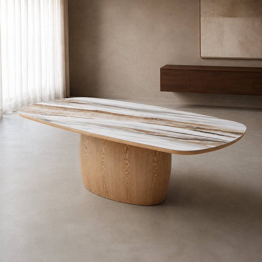 Ravelle 220cm Oval Ceramic Dining Table