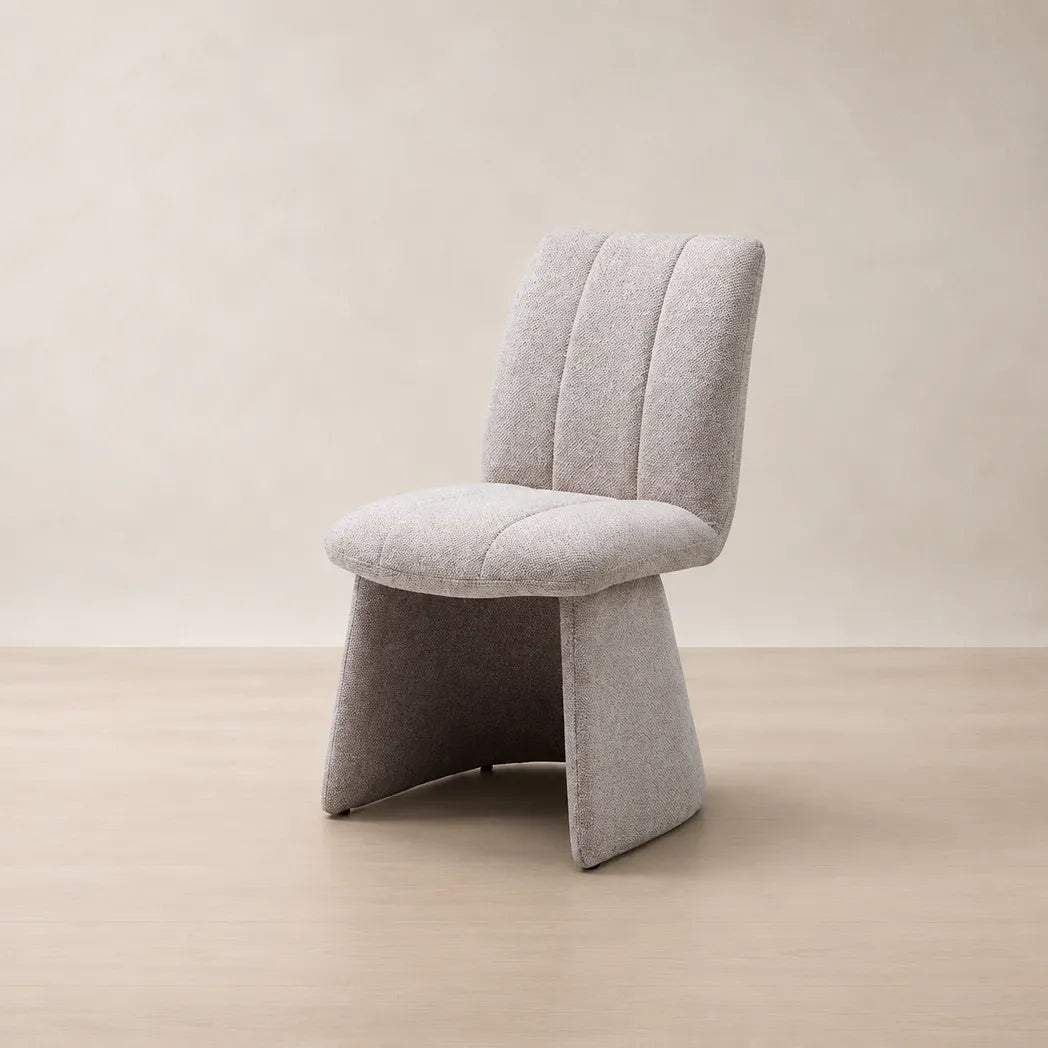 Ravelle Beige Upholstered Dining Chair – Side View