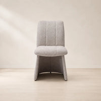 Ravelle Beige Upholstered Dining Chair – Front View