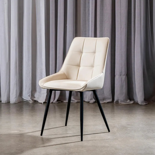 Ruben Eco Leather Dining Chair in Ivory