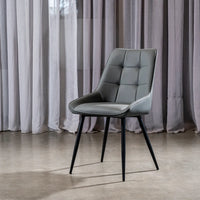 Ruben Eco Leather Dining Chair in Charcoal