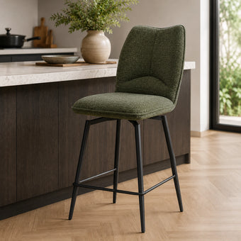 compare product Sable Fabric Swivel Fabric Barstool