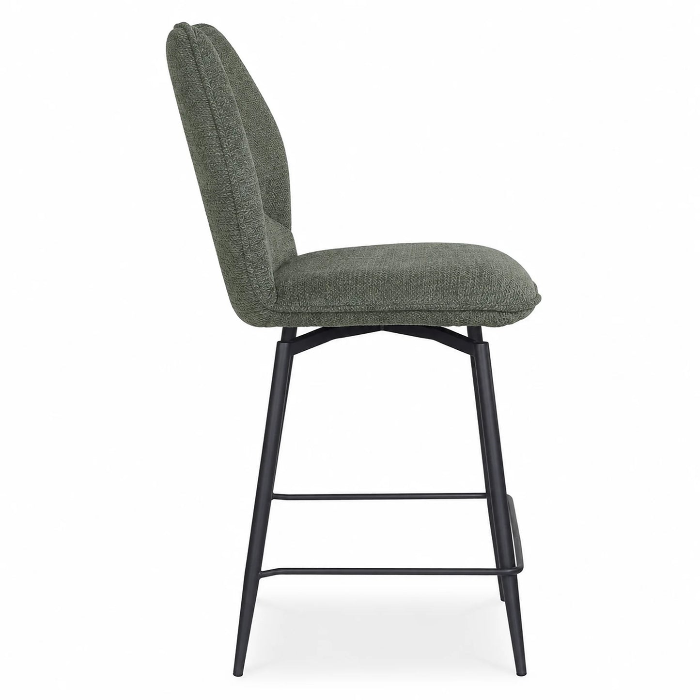 Sable Fabric Swivel Barstool