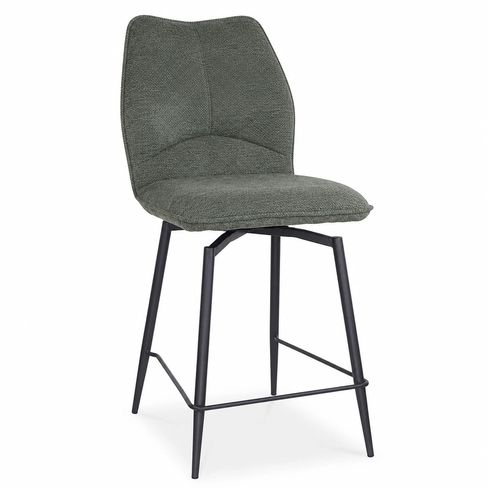 Sable Fabric Swivel Barstool
