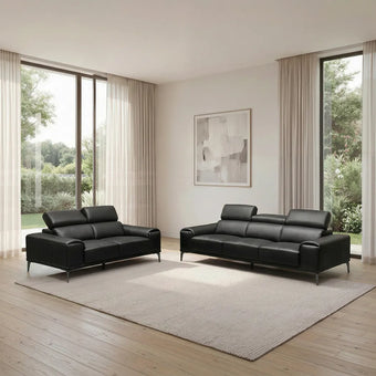 compare product Salina 3+2 Seater Leather Lounge Suite