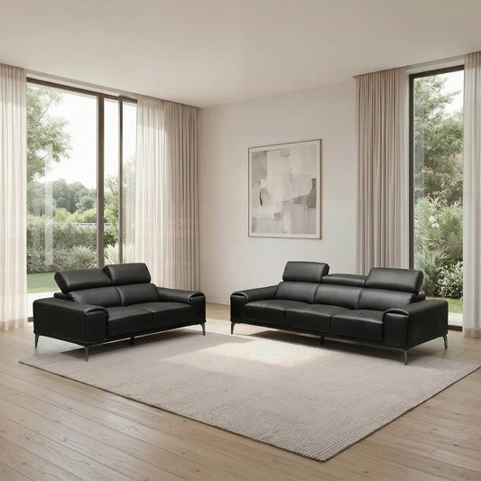 Salina 3+2 Seater Leather Lounge Suite