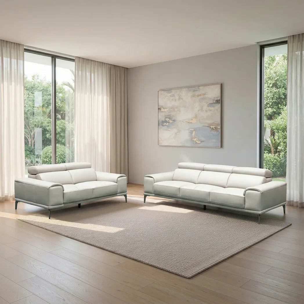 Salina 3+2 Seater Leather Lounge Suite