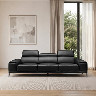 compare product Salina 3 Seater Leather Sofa