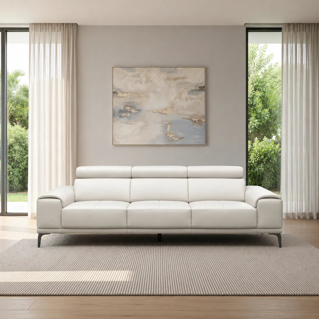 Salina 3 Seater Leather Sofa
