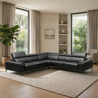 Salina 5 Seater Leather Corner Lounge Suite