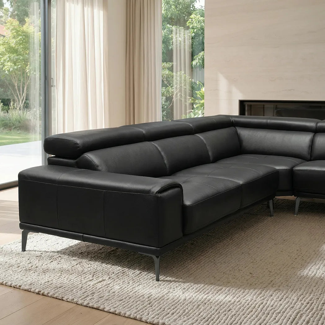 Salina 5 Seater Leather Corner Lounge Suite