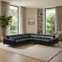 Salina 5 Seater Leather Corner Lounge Suite