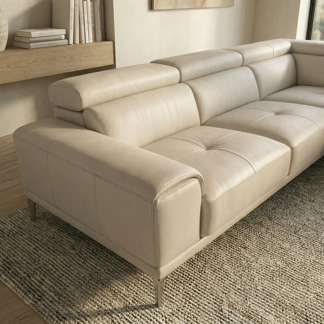 Salina 5 Seater Leather Corner Lounge Suite