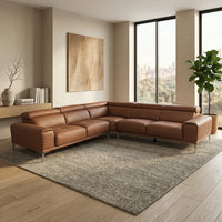 Salina 5 Seater Leather Corner Lounge Suite