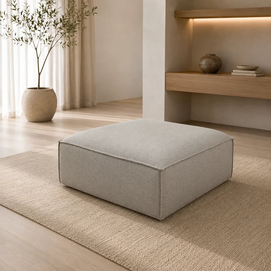 Shelly Ottoman in Beige