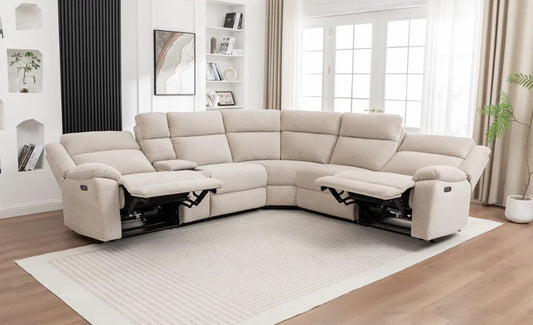 Stella 5 Seater Modular Corner Electric Recliner Lounge