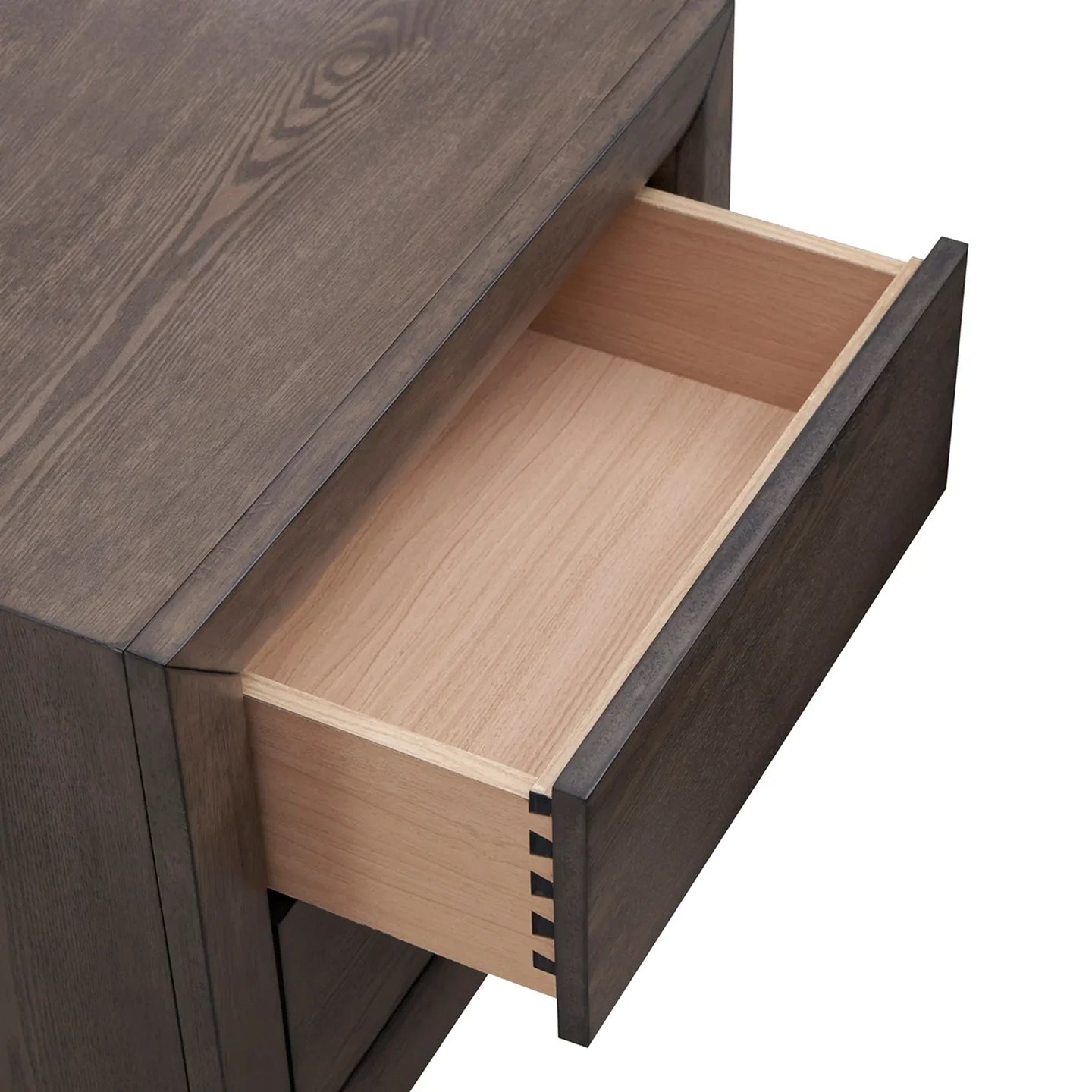 Sueno Café Grey 2 Drawer Bedside Table