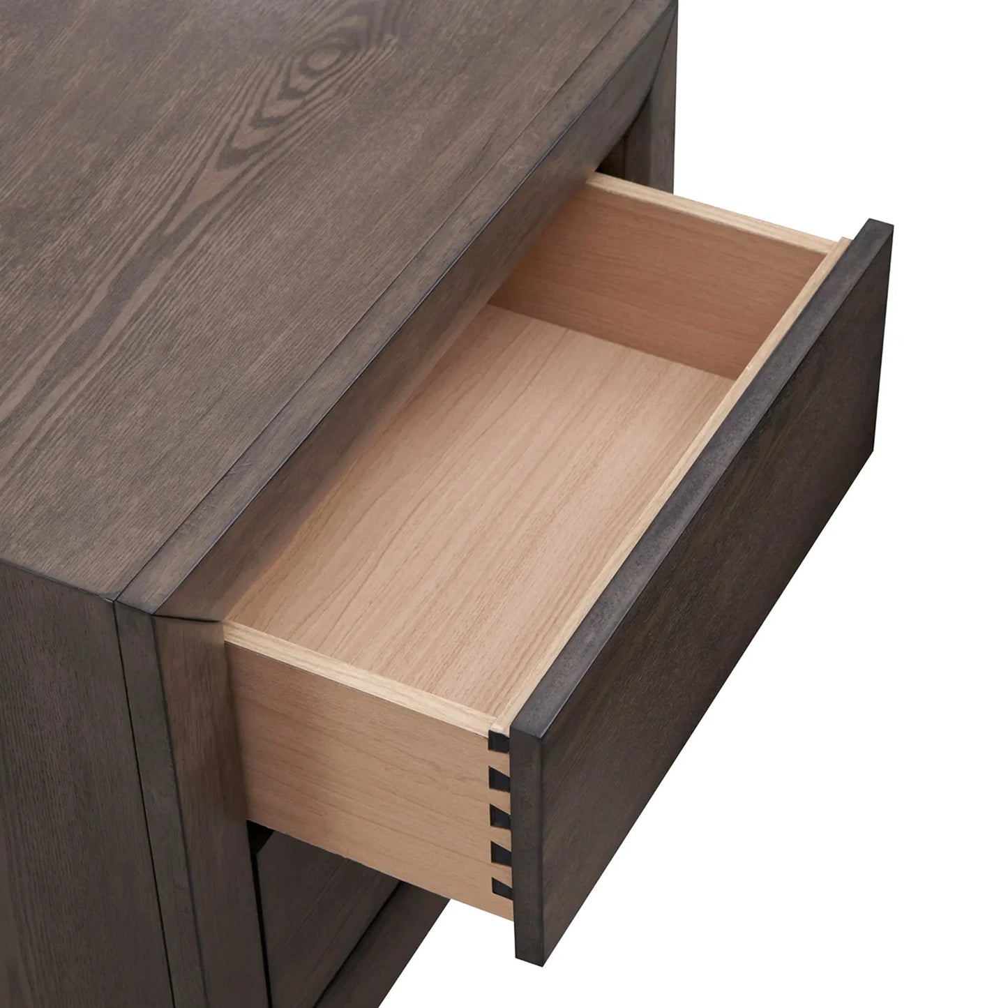 Sueno Café Grey 2 Drawer Bedside Table