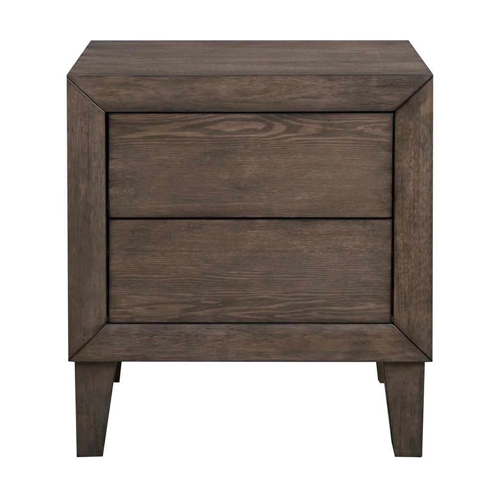 Sueno Café Grey 2 Drawer Bedside Table