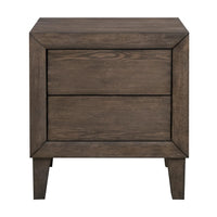 Sueno Café Grey 2 Drawer Bedside Table