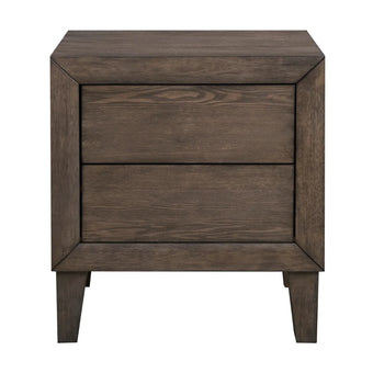 compare product Sueno Café Grey 2 Drawer Bedside Table