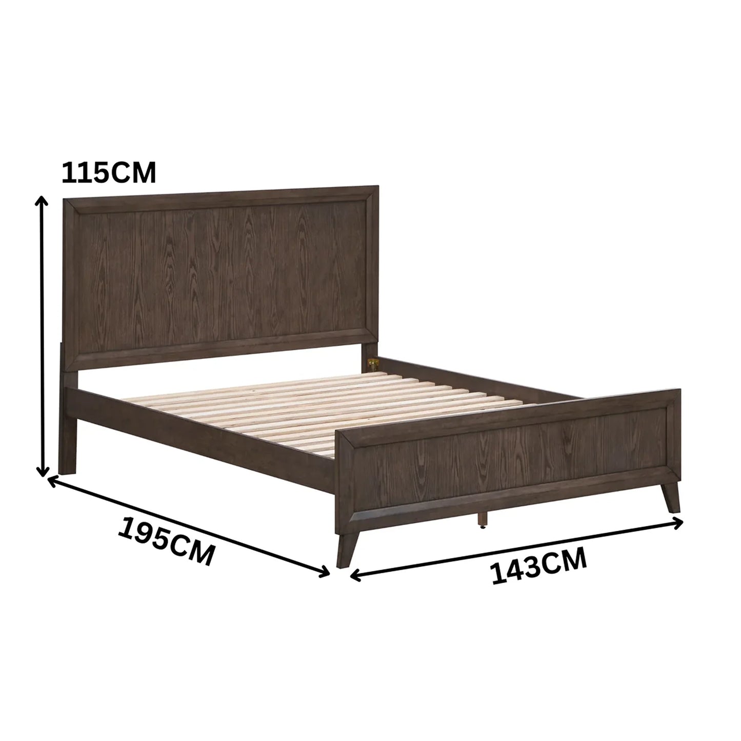 Sueno Timber Bed Frame Walnut