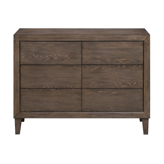 Sueno Café Grey 6 Drawer Timber Dresser