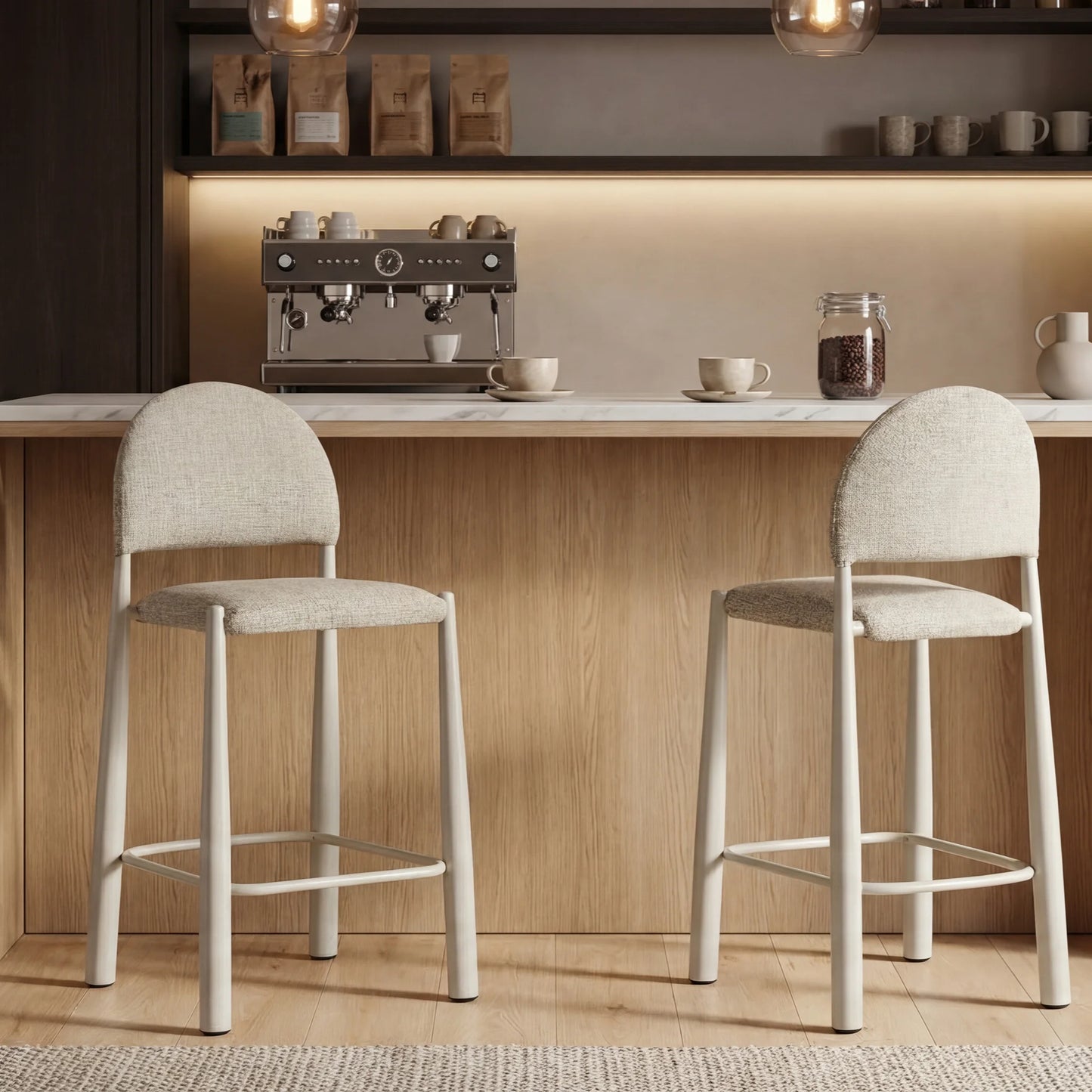 Sunday Contemporary Fabric Barstool