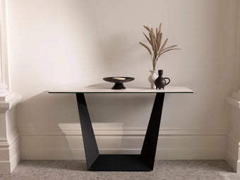 compare product Symphony Marmo 130cm Ceramic Console Table