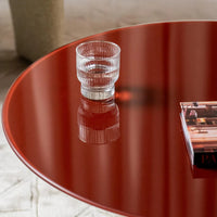 Tahoe 80cm Tempered Glass Coffee Table - Plum