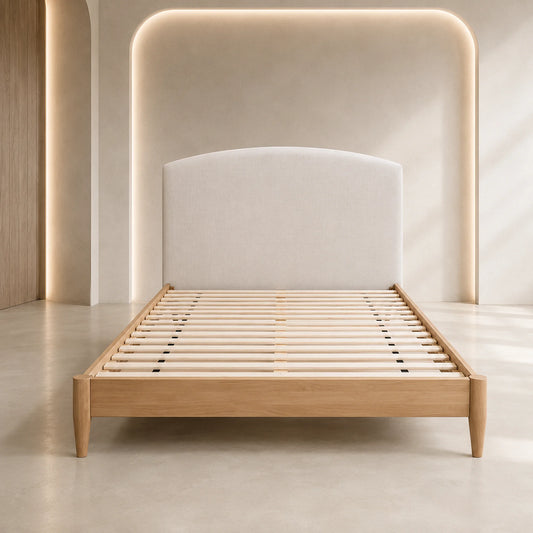 Tilda Oak-Look Bed Frame with USB Charging