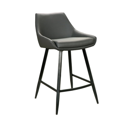 Toledo Eco Leather Bar Stool in Grey
