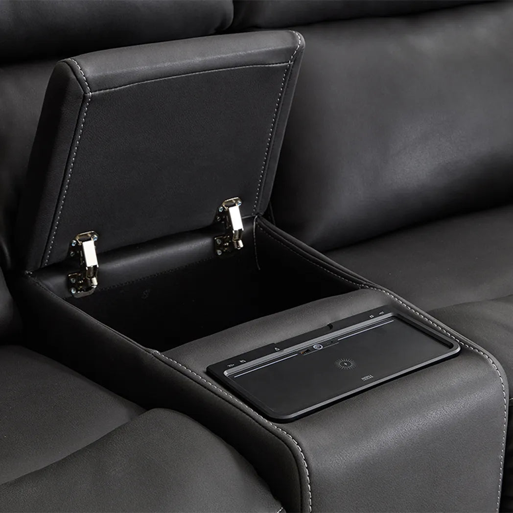 Torrens 4 Seater Home Theatre Electric Recliner Lounge with LED Lightings