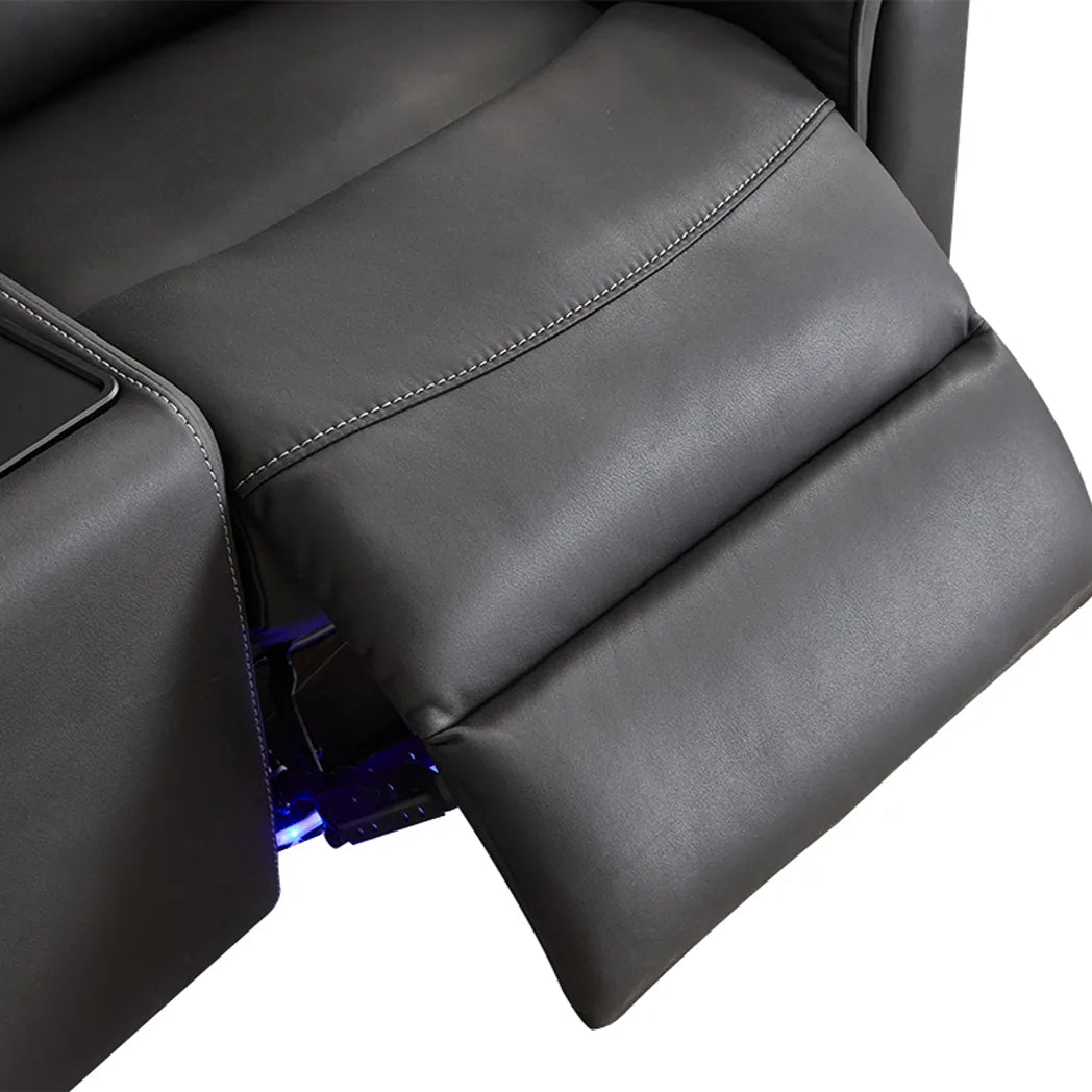 Torrens 4 Seater Home Theatre Electric Recliner Lounge with LED Lightings